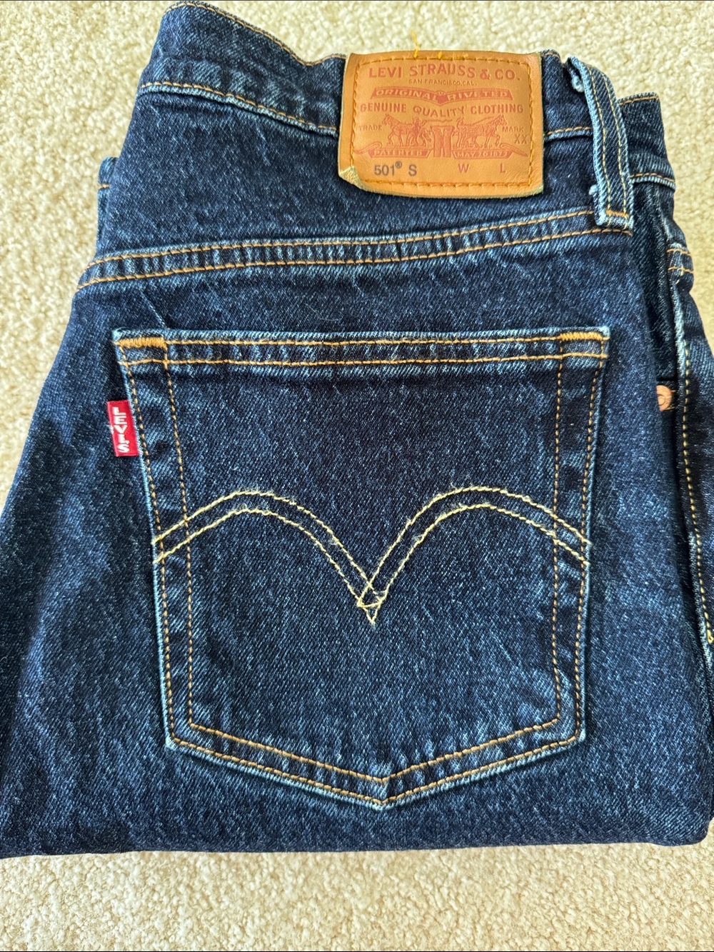 Levi's Dark Blue Slim Straight Women’s 501 Jeans